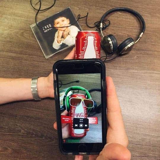 Augmented reality examples - AR app - Coca Cola and Blippar